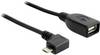 Delock USB kabel USB 2.0 USB Micro-B zástrčka, USB-A zásuvka 0.50 m černá s funkcí OTG 83271