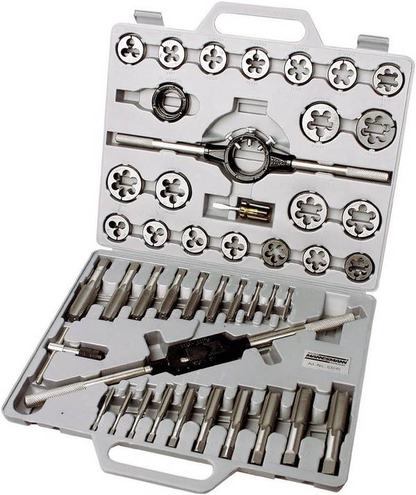 Brüder Mannesmann M53245 sada závitníků 45dílná  metrický M6, M8, M10, M12, M14, M16, M18, M20, M22, M24