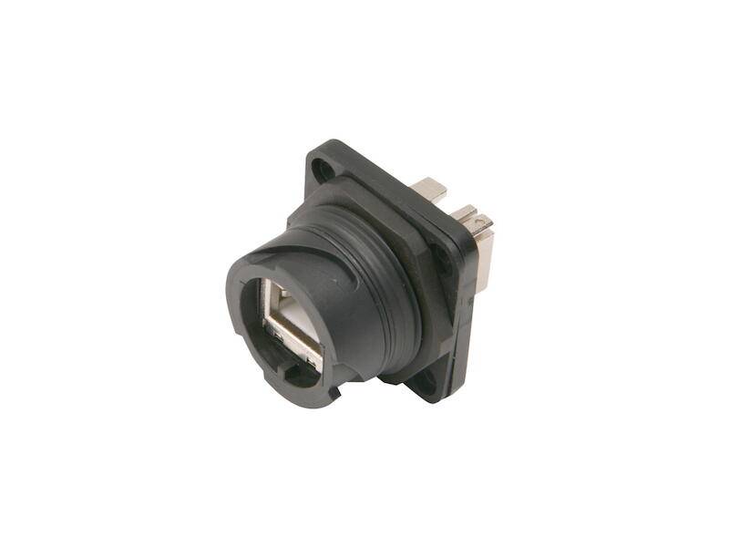 Telegärtner 100007417, RJ45 konektor, spojka, vestavná, počet pólů: 8P8C, černá, 1 ks