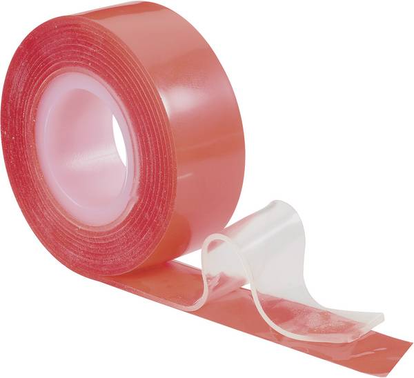 TOOLCRAFT  886516 oboustranná lepicí páska  červená (d x š) 1.5 m x 19 mm 1 ks