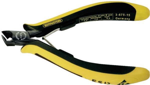 BERNSTEIN Tools for Electronics EUROline-Conductive 3-675-15 ESD šikmé čelní štípací kleště s fazetou  115 mm