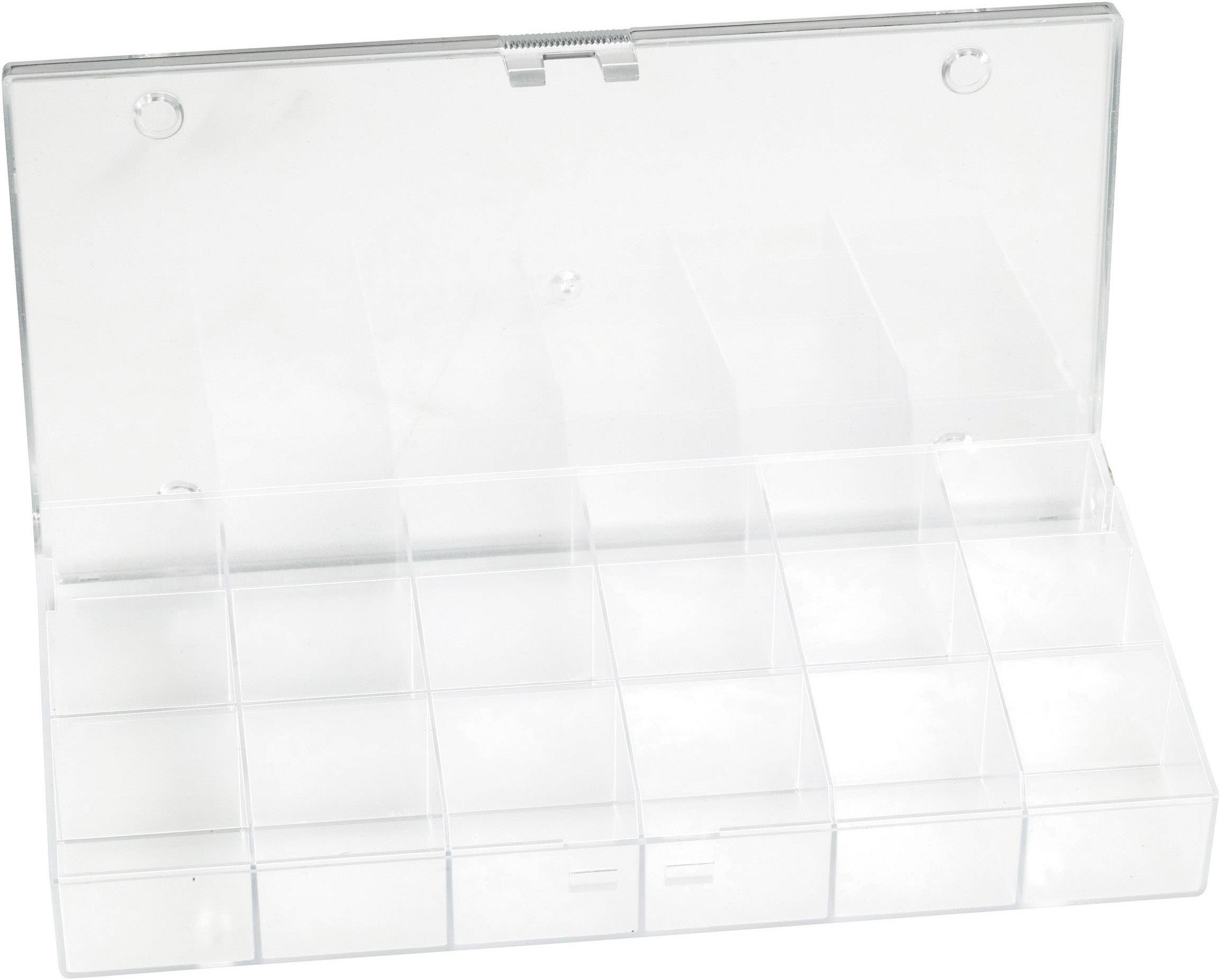 Hüfner Dübel krabička na malé součástky (d x š x v) 194 x 101 x 31 mm přihrádek: 18 pevné rozčlenění Obsah 1 ks
