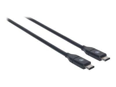 Manhattan USB kabel USB 3.2 Gen1 USB-C ® zástrčka, USB-C ® zástrčka 1.00 m černá UL certifikace 353526-1