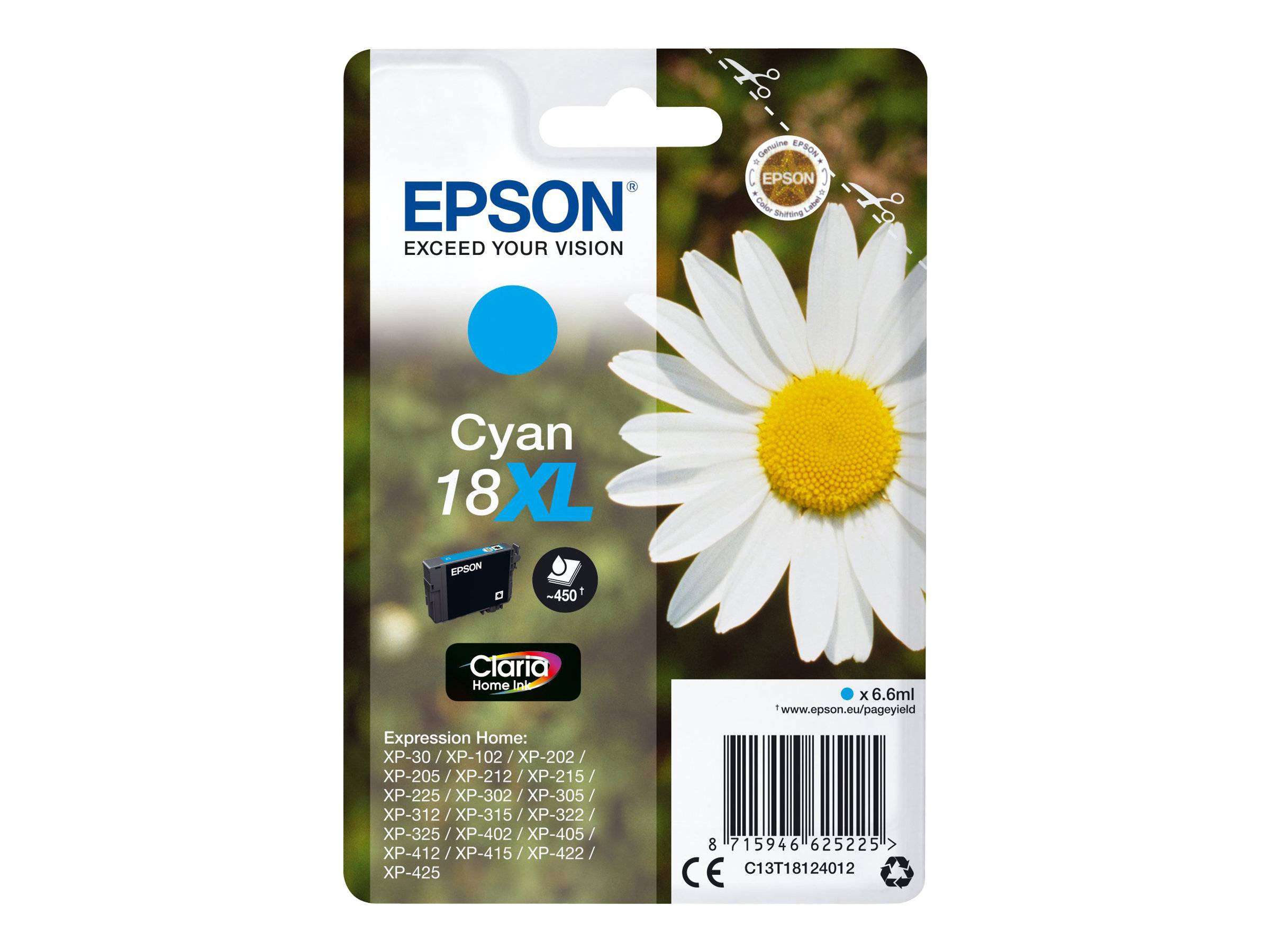 Epson Ink 18XL originál azurová C13T18124012-1