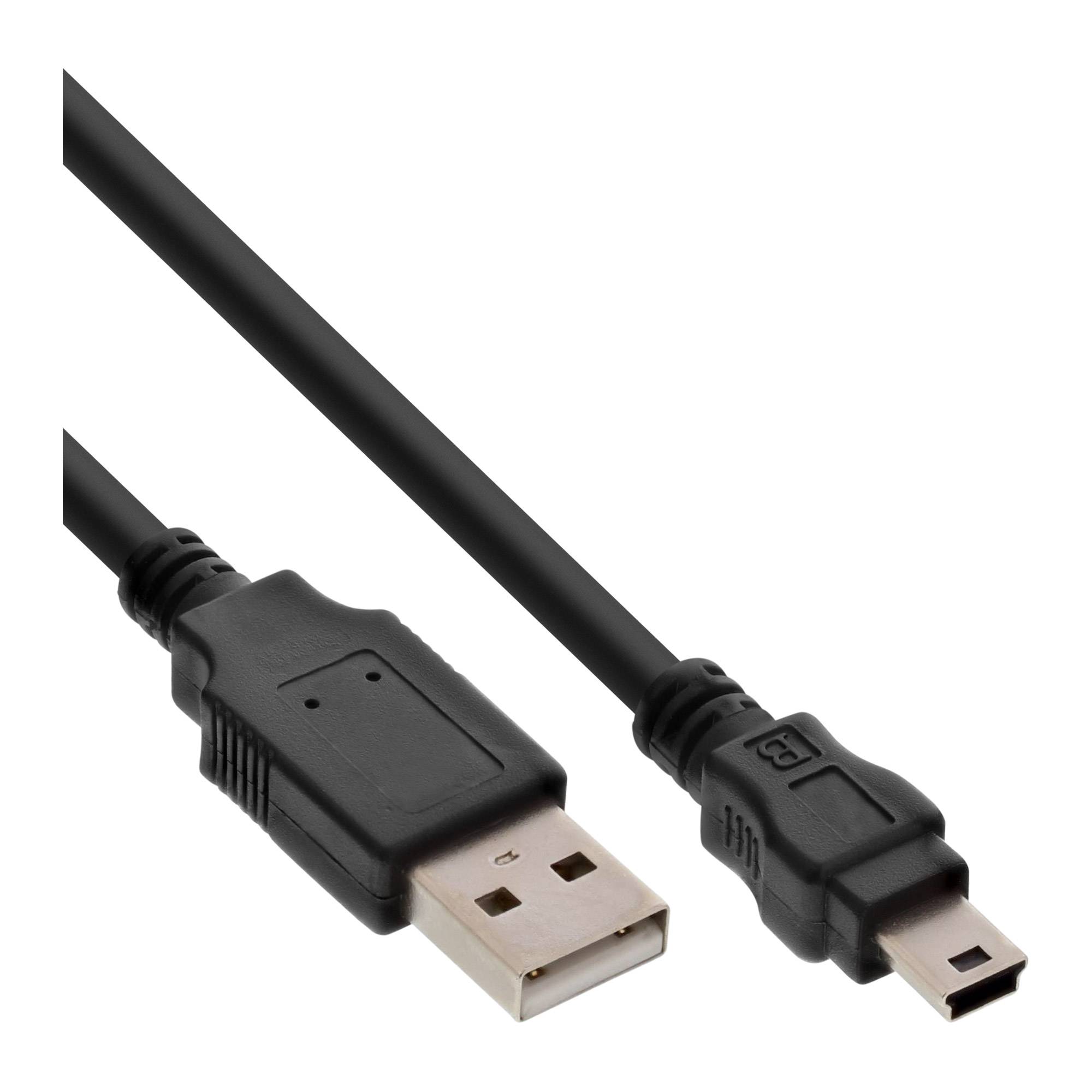 inLine USB kabel USB 2.0 USB Mini-B zástrčka 2 m černá 33107-0