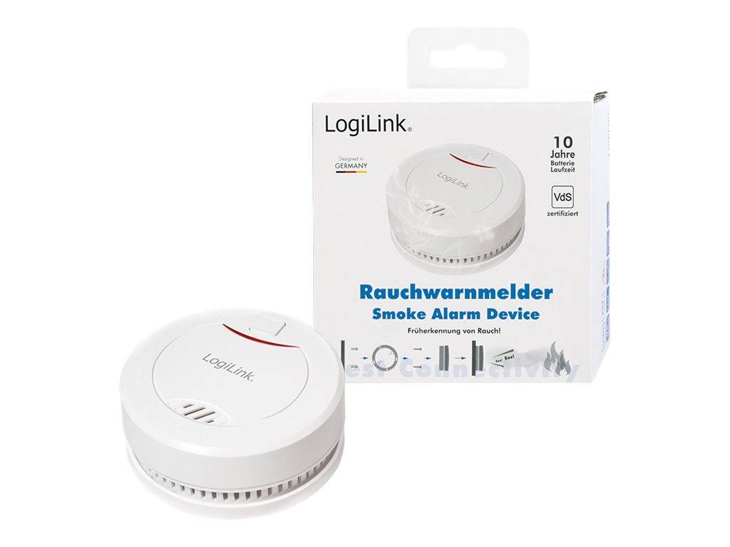 LogiLink SC0010 LogiLink Smoke Detector with VdS Approval - Rauchmelder audio adaptér bílá-4