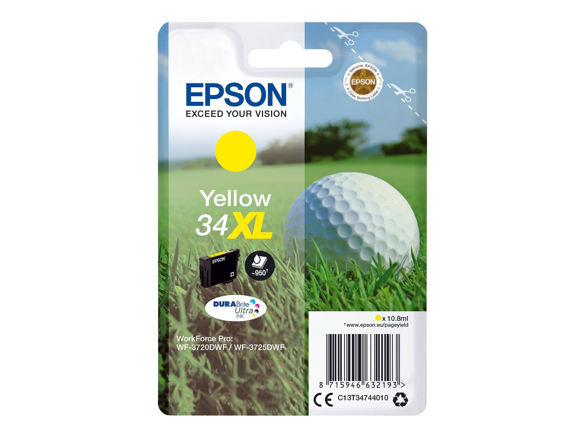 Epson Ink 34XL originál žlutá C 13 T 34744010-1