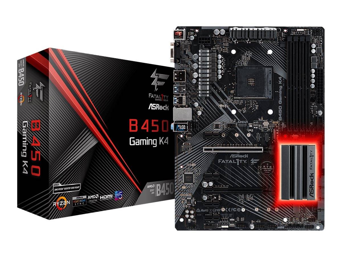 ASRock B450 Gaming K4 Základní deska Socket (PC) AMD AM4 Tvarový faktor ...