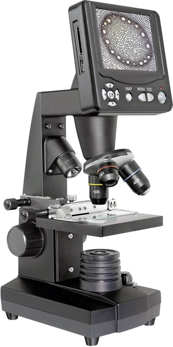 Bresser Optik 5201000 LCD Micro digitální mikroskop  500 x dopadající světlo, procházející světlo