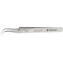 Nerezová pinzeta se špičatým hrotem Toolcraft 7a SA, zahnutá 55°, 120 mm