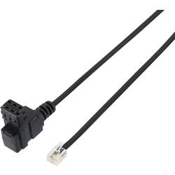 RJ11 telefonní kabel Basetech 818130, 2.00 m, černá