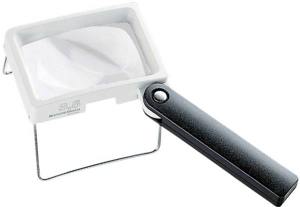 Eschenbach 2034 ruční lupa  zvětšení: 3.5 x, Velikost objektivu: (d x š) 75 mm x 50 mm, bílá, černá
