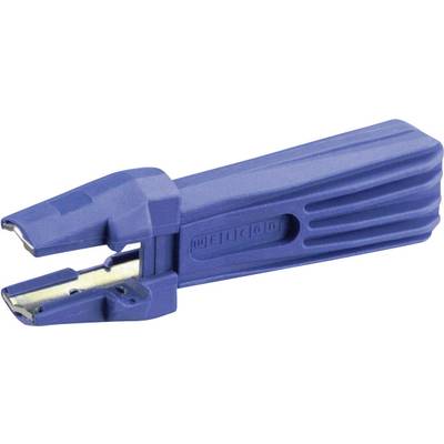 Modrý odizolovač kabelů vhodný pro odstraňování izolace. Praktický a ergonomicky tvarovaný.