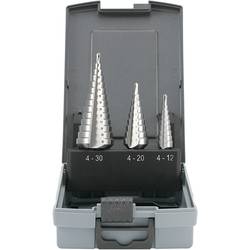Sada stupňovitých vrtáků Toolcraft HSS, 3 ks