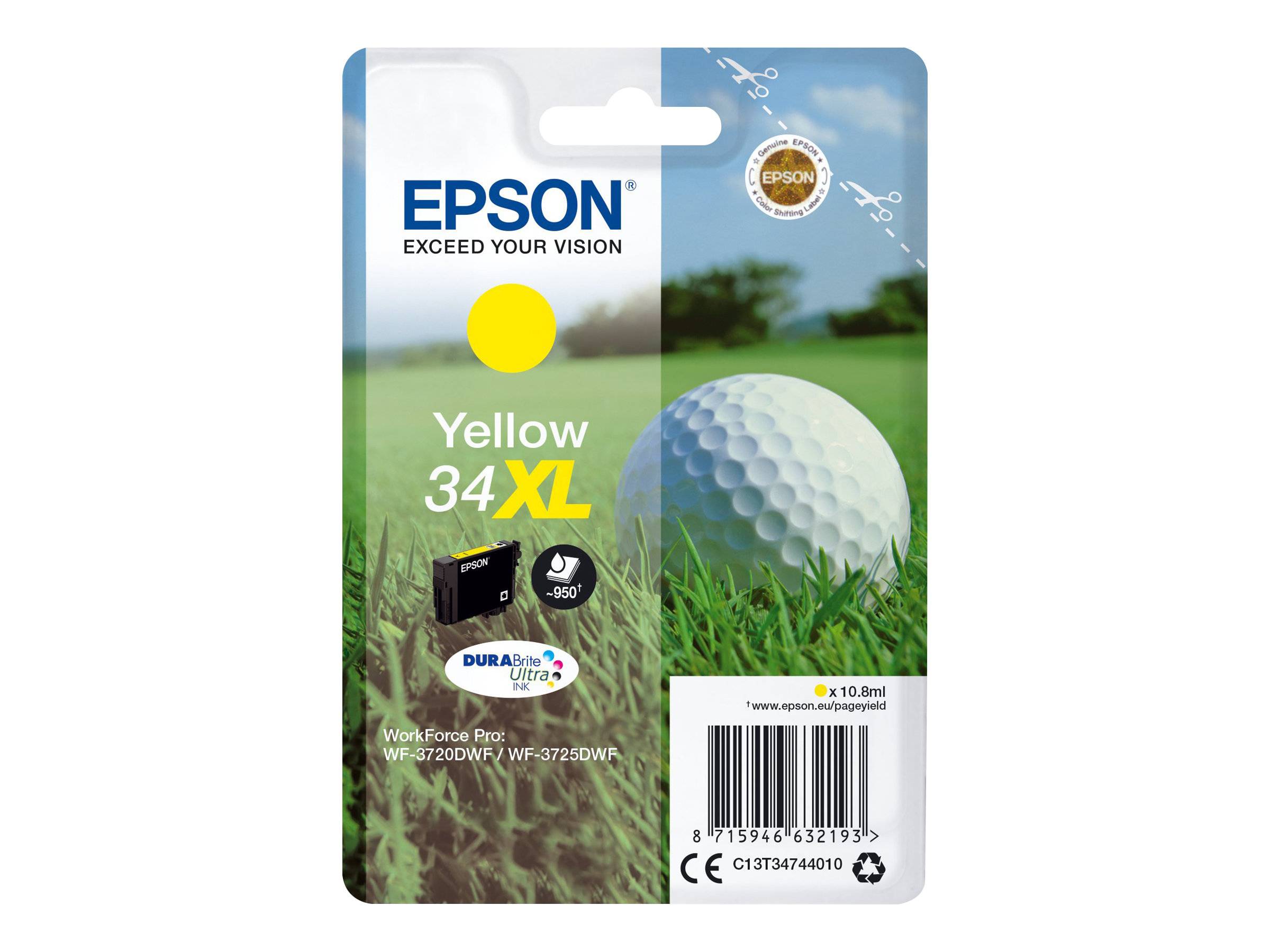 Epson Ink 34XL originál žlutá C 13 T 34744010-6