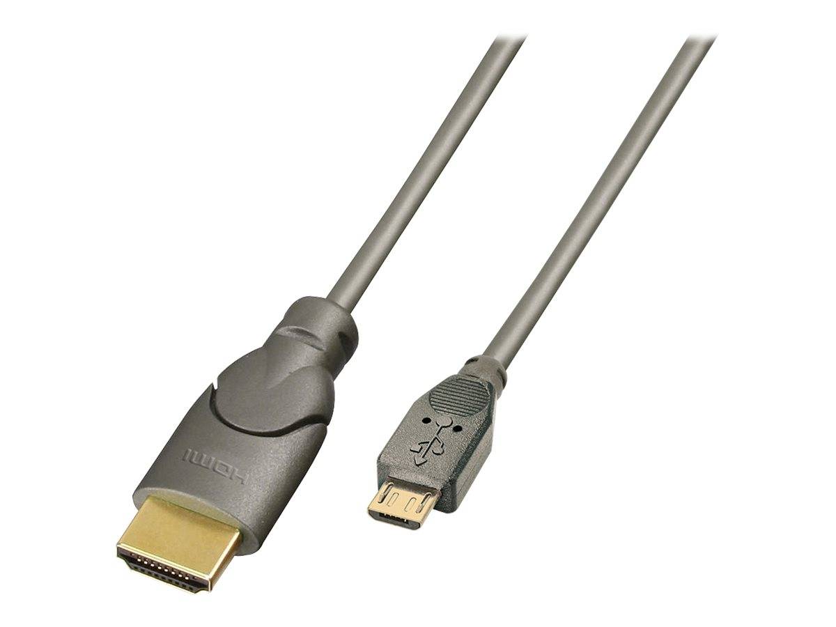 LINDY pro mobilní telefon kabel [1x micro USB 2.0 zástrčka B - 1x HDMI zástrčka] 0.50 m-5