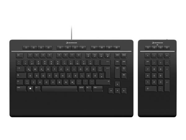 3Dconnexion 3Dconnexion Keyboard Pro with Numpad - Tastatur und Nummernfeld  myš, přenos kabelový, vícebarevná