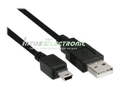 inLine USB kabel USB 2.0 USB Mini-B zástrčka 2 m černá 33107-7