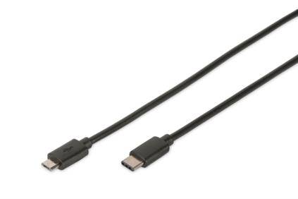 Digitus USB kabel USB 3.2 Gen1 USB-C ® zástrčka, USB Micro-B zástrčka 1.80 m černá kulatý, oboustranně zapojitelná zástr-6