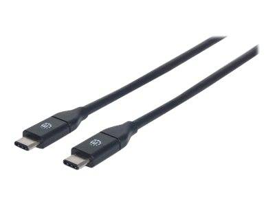 Manhattan USB kabel USB 3.2 Gen1 USB-C ® zástrčka, USB-C ® zástrčka 1.00 m černá UL certifikace 353526-6
