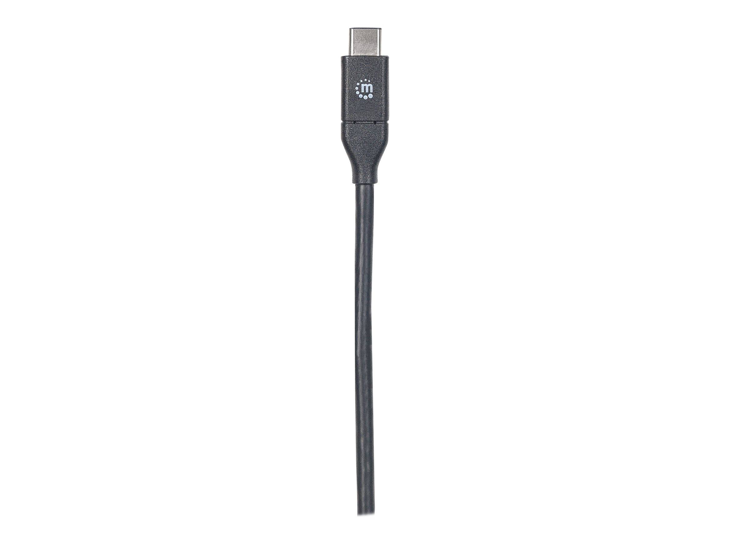 Manhattan USB kabel USB 3.2 Gen1 USB-C ® zástrčka, USB-C ® zástrčka 1.00 m černá UL certifikace 353526-7