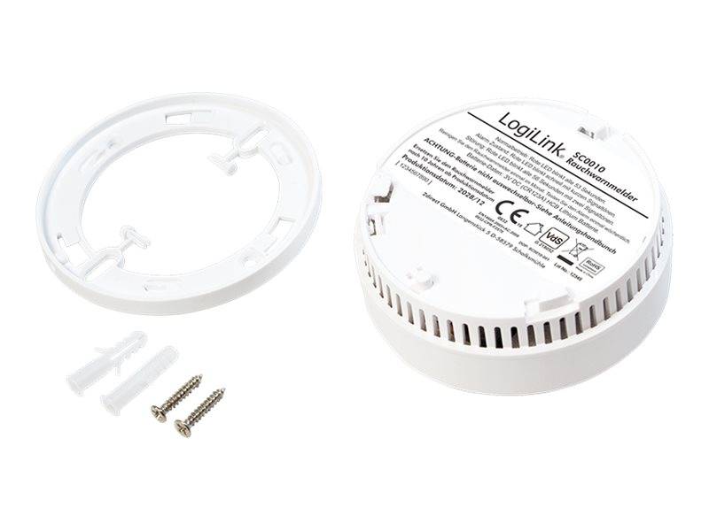 LogiLink SC0010 LogiLink Smoke Detector with VdS Approval - Rauchmelder audio adaptér bílá-6