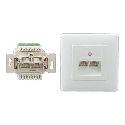 Rutenbeck UAE8/8(8/8)LSA Uprw síťová zásuvka upevnění pomocí šroubů čistě bílá