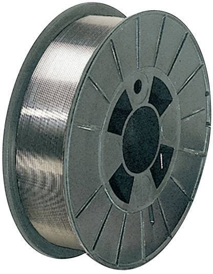 Cívka se stříbrným drátem, typická pro použití v 3D tiskárnách nebo jako pájecí materiál v elektronice.