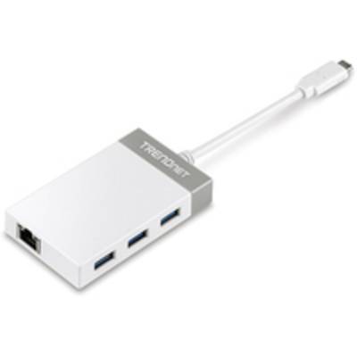 TrendNet TUC-ETGH3 3 porty USB kombinovaný hub  šedá