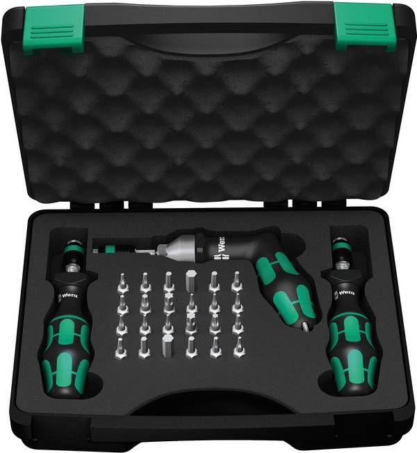 Wera 7440/41/42 dílnu sada momentových šroubováků, 27dílná, 0.3 - 6 Nm, 1/4" (6,3 mm)