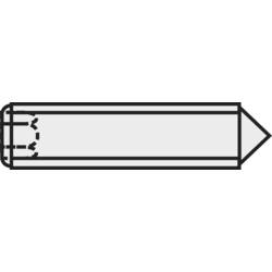 Závitový kolík se špičkou Toolcraft, vnitřní šestihran, 10 mm, M5, 20 ks