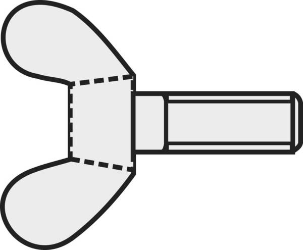 TOOLCRAFT  827811 křídlový šroub M5 16 mm  DIN 316   ocel pozinkované 10 ks