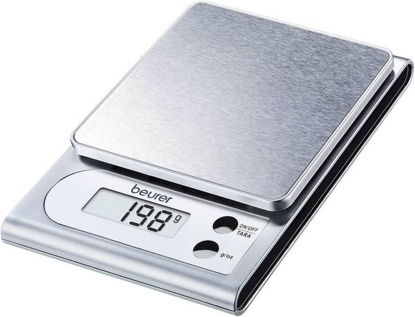 Beurer KS22 kuchyňská váha digitální  Max. váživost=3 kg stříbrná 170 x 115 x 27