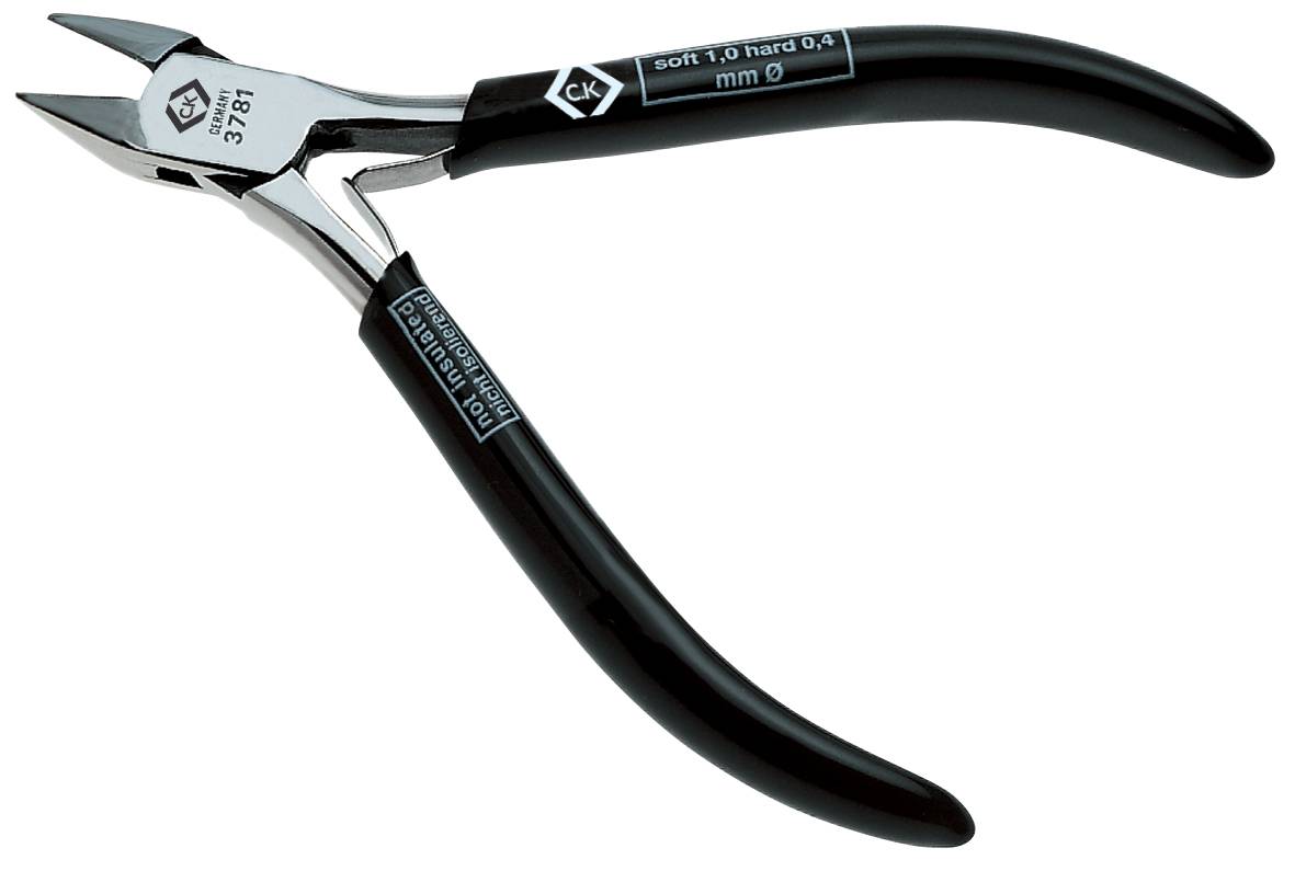 C.K T3781 pro elektroniku a jemnou mechaniku boční štípací kleště s fazetou 115 mm-0