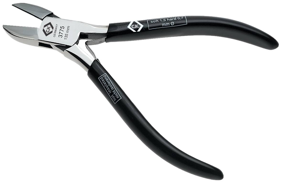 C.K T3775 pro elektroniku a jemnou mechaniku boční štípací kleště s fazetou 135 mm-0