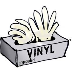 Leipold + Döhle 14695 Jednorázové vinylové rukavice bez pudru 100 ks