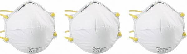 Ekastu  CON411111 respirátor proti jemnému prachu FFP1 3 ks EN 149:2009 DIN 149:2009