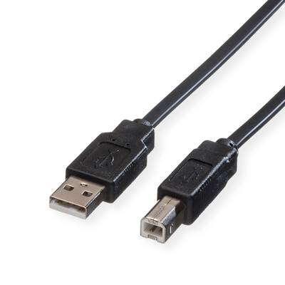 Roline USB kabel USB 2.0 USB-A zástrčka, USB-B zástrčka 0.80 m černá stíněný 11.02.8867