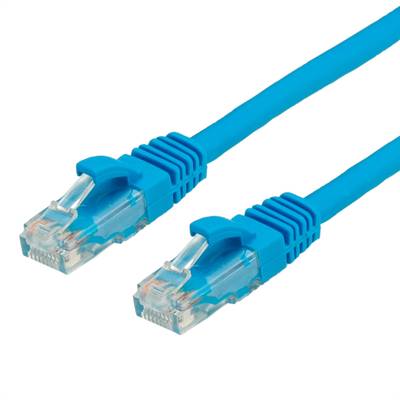 Value 21.99.1457 RJ45 síťové kabely, propojovací kabely CAT 6A U/UTP 10.00 m modrá nestíněný 1 ks