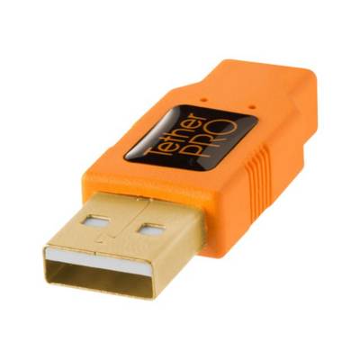 Tether Tools USB kabel USB 2.0 USB Mini-B zástrčka, USB-A zástrčka 4.60 m oranžová Aktivní se zesílením signálu CU5451-0