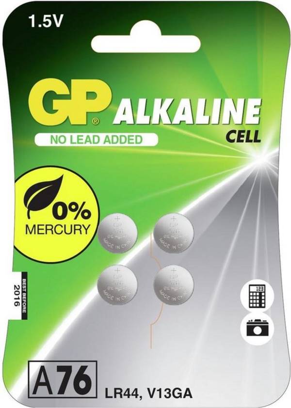Baterie GP BATTERY - GP A76 - 4 x LR44 - alkalická
