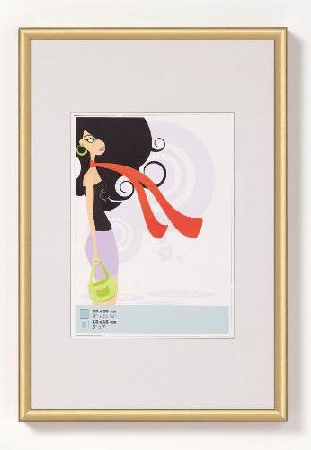 walther+ design KV040G vyměnitelný fotorámeček Formát papíru: 30 x 40 cm zlatá-0