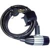 Kabelový zámek Security Plus SK 55, (Ø x d) 8 mm x 1800 mm, černá