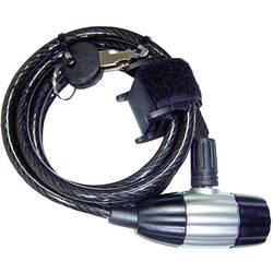 Lankový zámok Security Plus SK 55, (Ø x d) 8 mm x 1800 mm, čierna
