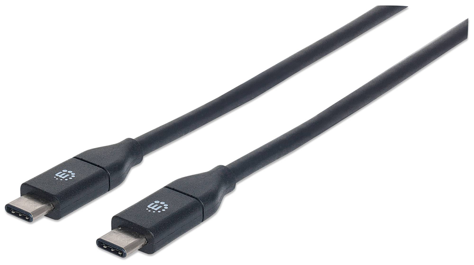 Manhattan USB kabel USB 3.2 Gen1 USB-C ® zástrčka, USB-C ® zástrčka 1.00 m černá UL certifikace 353526-8