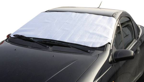 HP Autozubehör   sluneční clona na autosklo povrstvené hliníkem, ochrana proti odcizení (š x v) 150 cm x 80 cm osobní automobily stříbrná