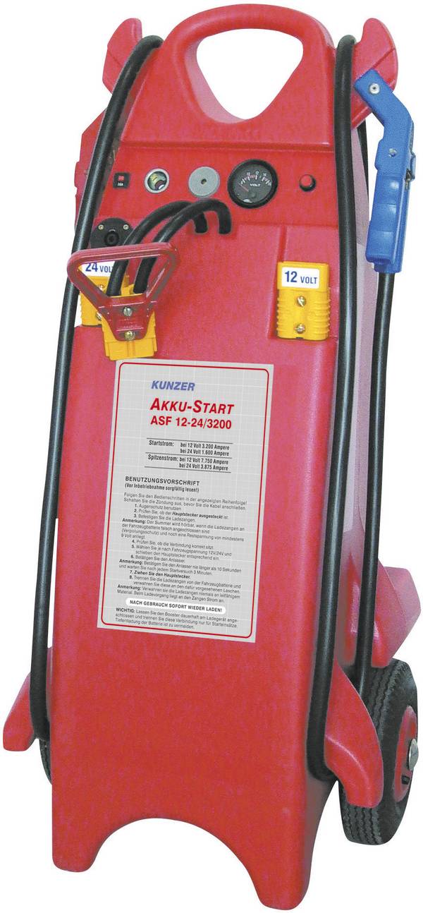 Kunzer systém pro rychlé startování auta ASF 12-24/3200, ASF 12-24/3200, max. startovací proud 3200 A, max. startovací proud Pomocný stratovací proud (24 V)=1600 A
