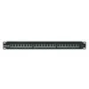 Obrázek symbolu pro Intellinet 720038 24 portů síťový patch panel 483 mm (19") CAT 6 1 U černá osazený