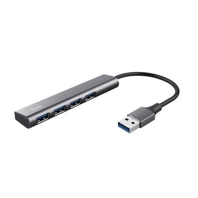 Trust Halyx-4-port 1 + 4 porty USB 3.1 Gen 1 hub  tmavě šedá 