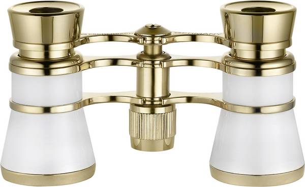 Eschenbach Glamour kukátko 3 x 25 mm perlově bílá, zlatá